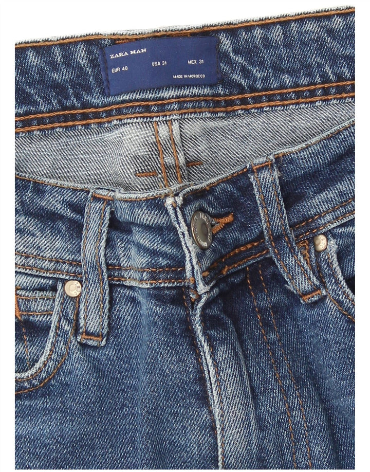 Męskie jeansy obcisłe Zara EU 40 Medium W31 L30 Niebieskie