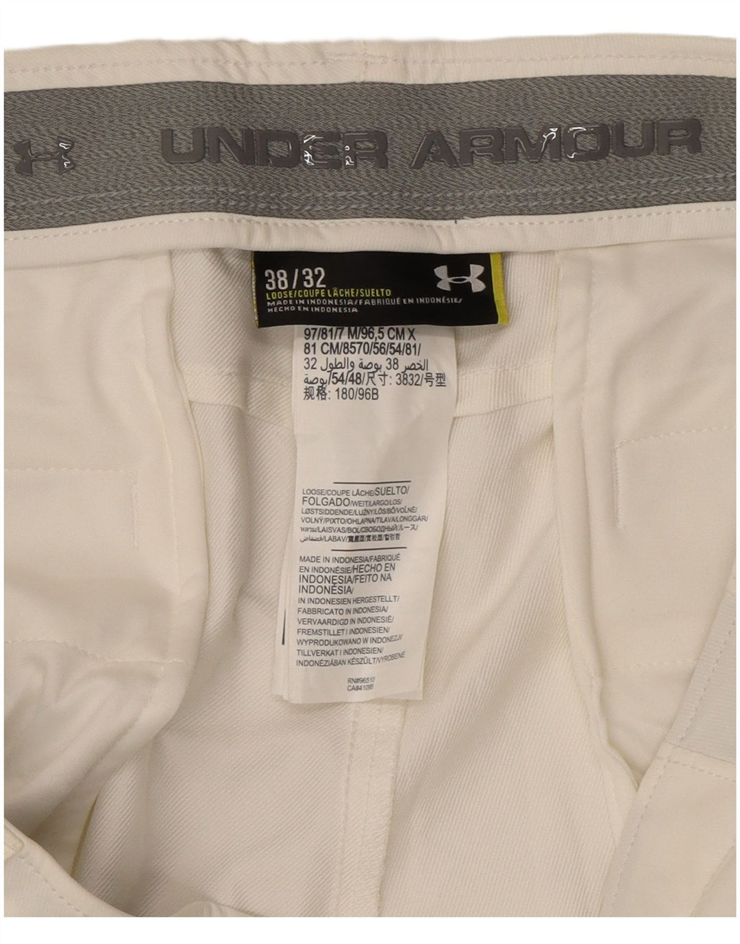Spodnie damskie Under Armour Straight Chino W38 L32 Biały nylon