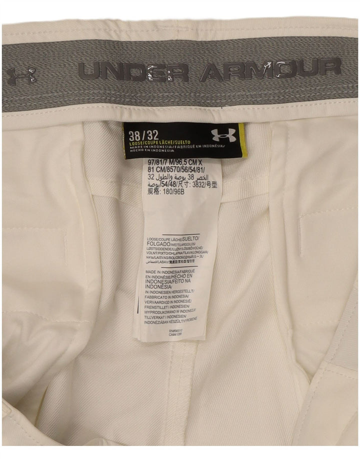 Spodnie damskie Under Armour Straight Chino W38 L32 Biały nylon