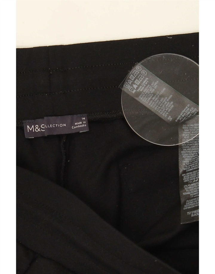 Damskie spodnie dresowe Marks & Spencer Cargo UK 14, duże, czarne, wiskozowe
