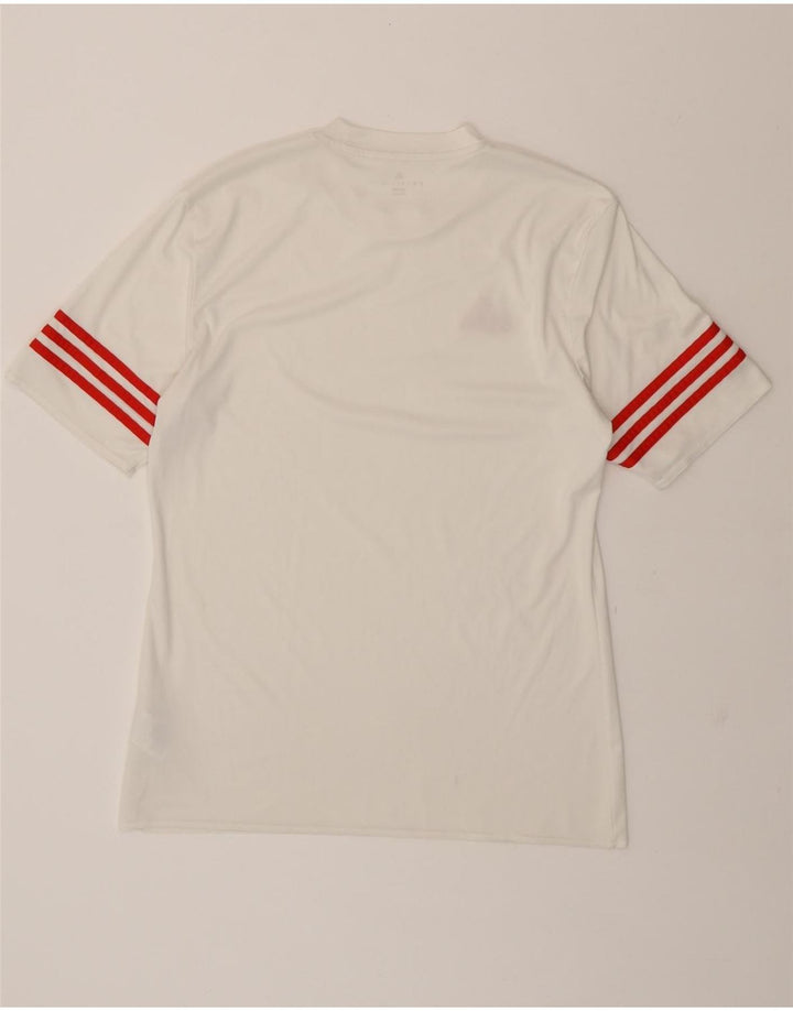 ADIDAS Mens Climalite T-Shirt Top Medium White Polyester Vintage Adidas and Second-Hand Adidas from Messina Hembry 