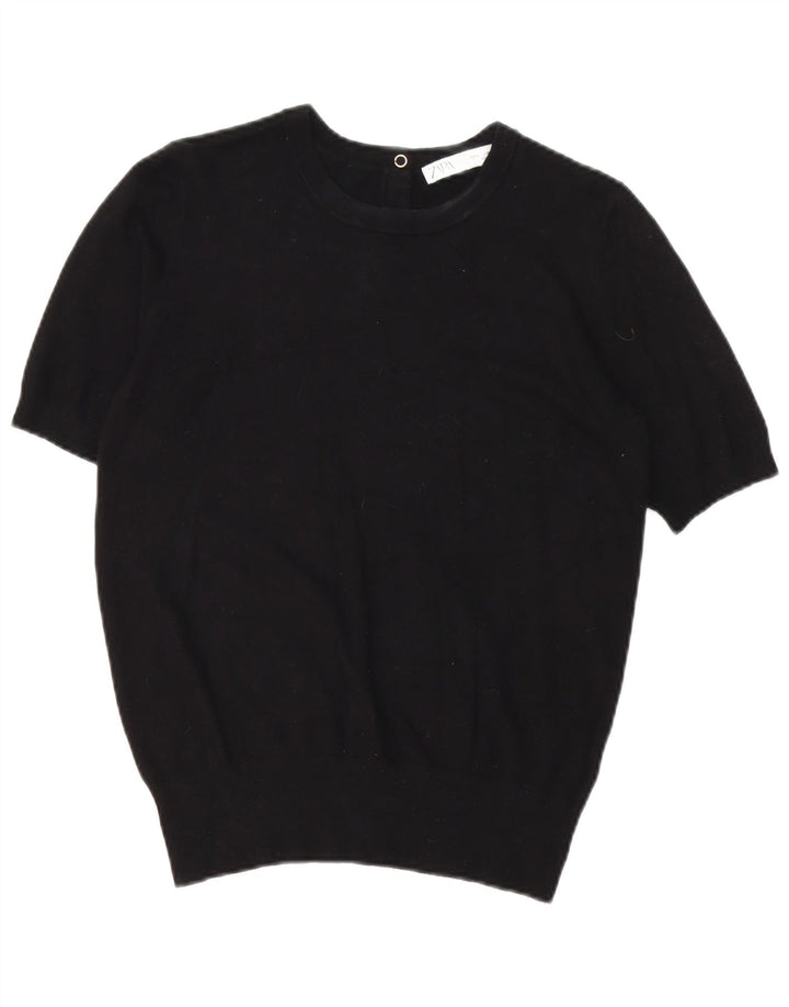 T-shirt damski Zara Top UK 14 Średni czarny