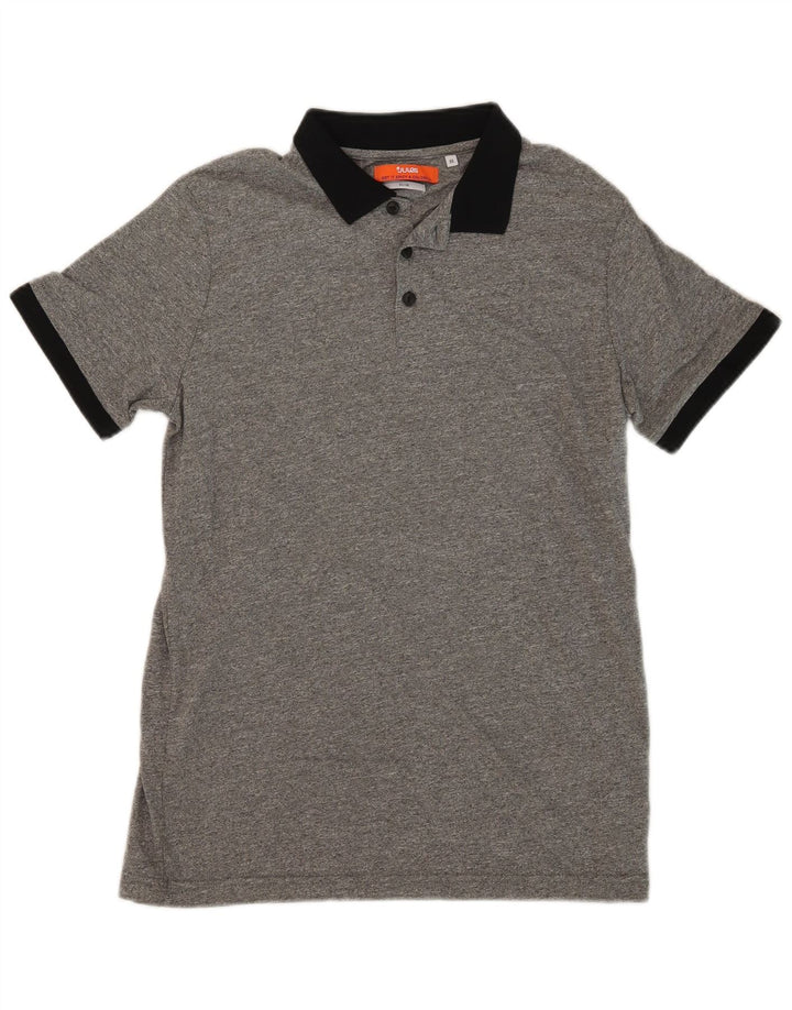 Męska koszulka polo do rugby JULES slim fit, średnioszara, bawełniana