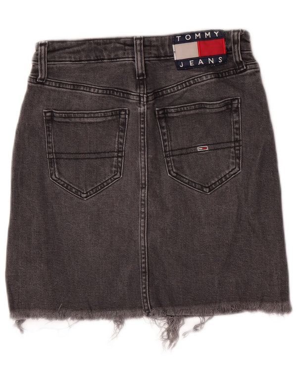 Damska spódnica dżinsowa Tommy Hilfiger W24 XS Szara bawełna