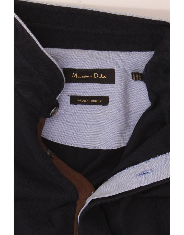 Męska koszulka polo Massimo Dutti 2XL granatowa