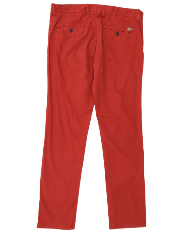 Męskie spodnie chino Zara EU 46 XL W36 L32 Burgundowa bawełna