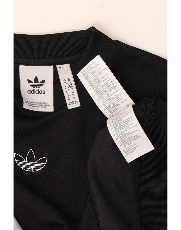 Męska bluza Adidas z grafiką, średnia czarna, poliester z blokami kolorów