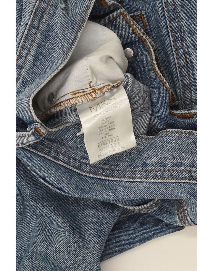 Marks & Spencer Męskie proste dżinsy W34 L29 Niebieskie bawełniane