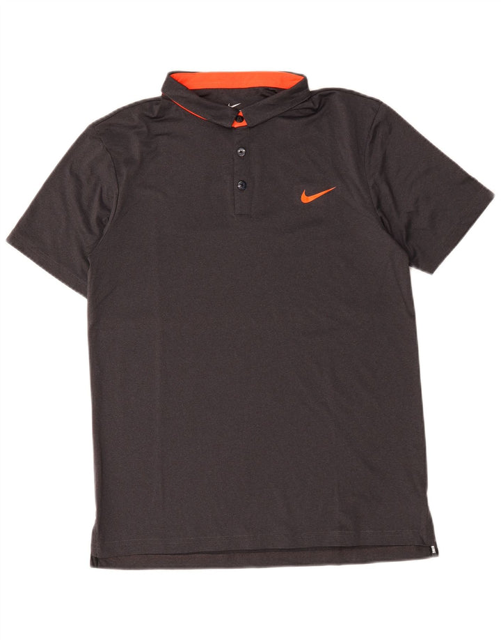 Męska koszulka polo Nike, średnioszara, poliestrowa
