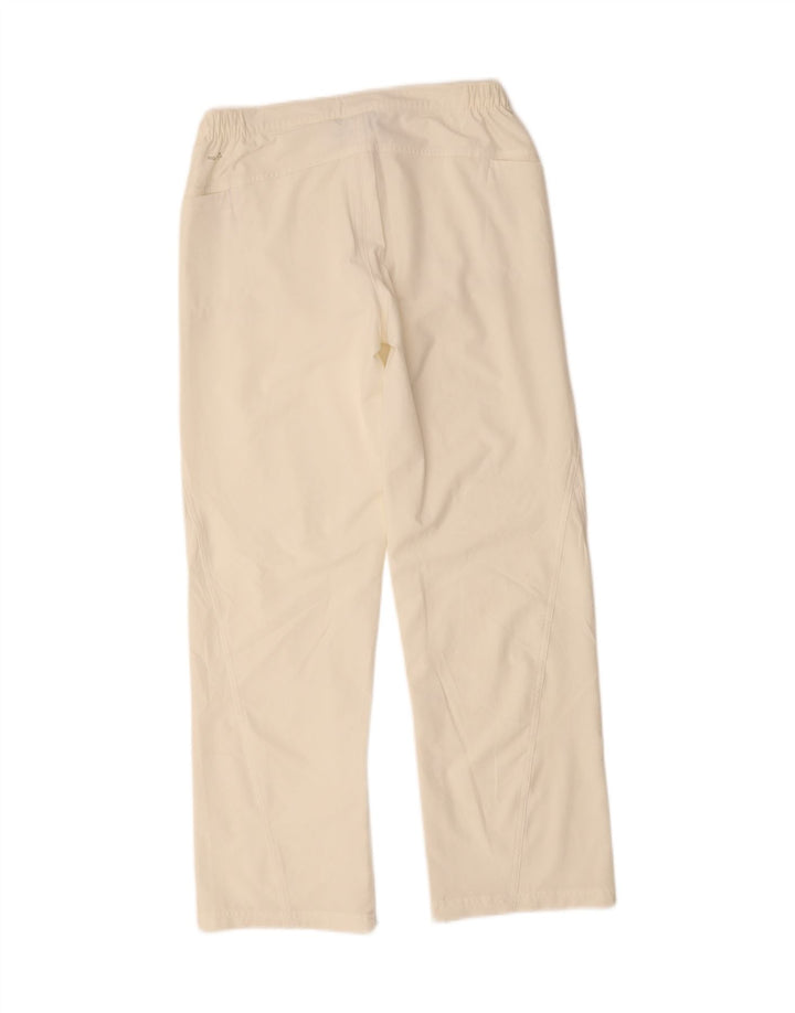VINTAGE Womens Tracksuit Trousers EU 38 Medium White Polyester Vintage Vintage and Second-Hand Vintage from Messina Hembry 