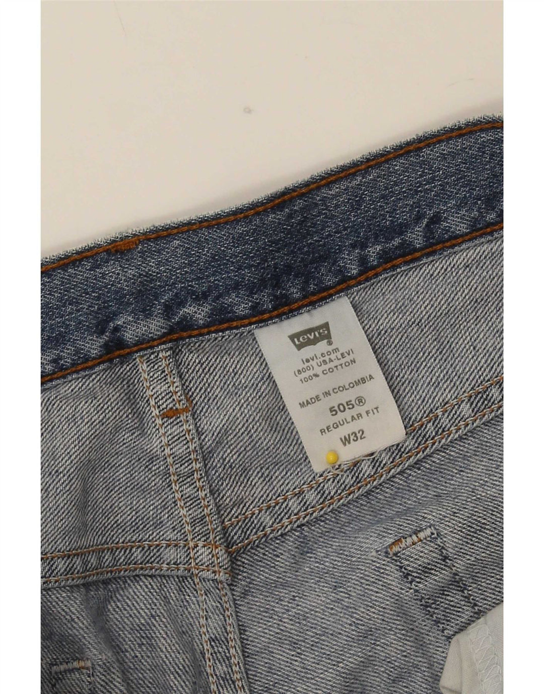 Męskie spodenki jeansowe Levi's 505 w trudnej sytuacji o regularnym kroju, średnie W32, niebieska bawełna