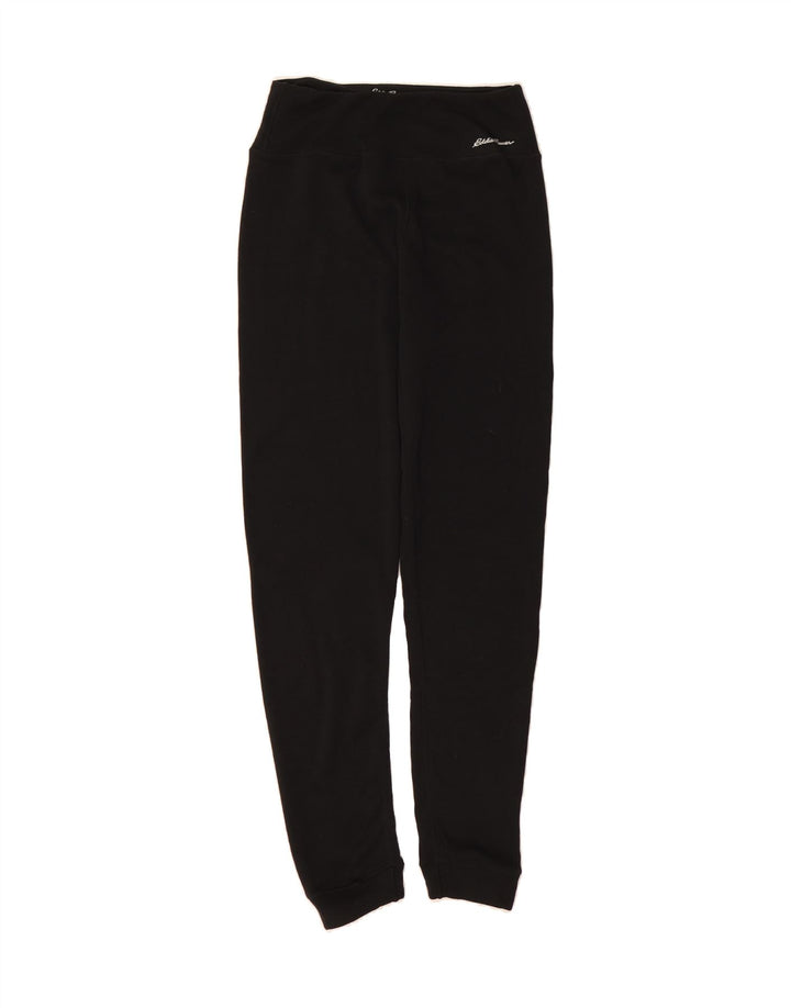 EDDIE BAUER Womens Tracksuit Trousers Joggers UK 12 Medium  Black Vintage Eddie Bauer and Second-Hand Eddie Bauer from Messina Hembry 
