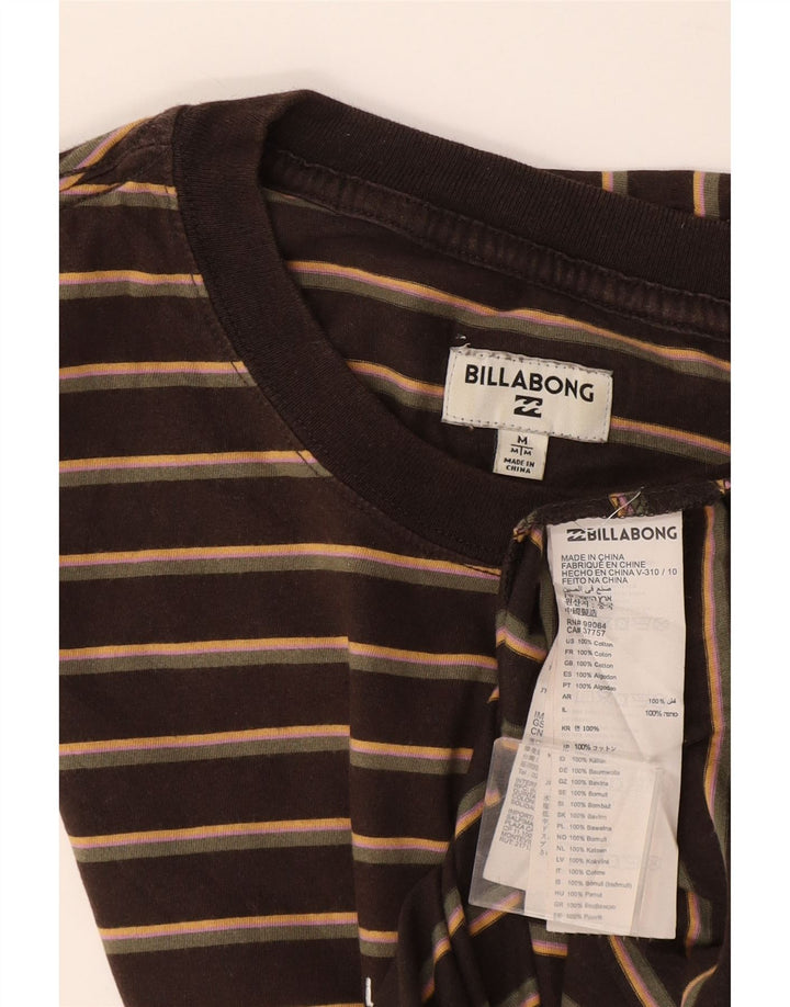 T-shirt męski Billabong, bawełniany w średnie brązowe paski