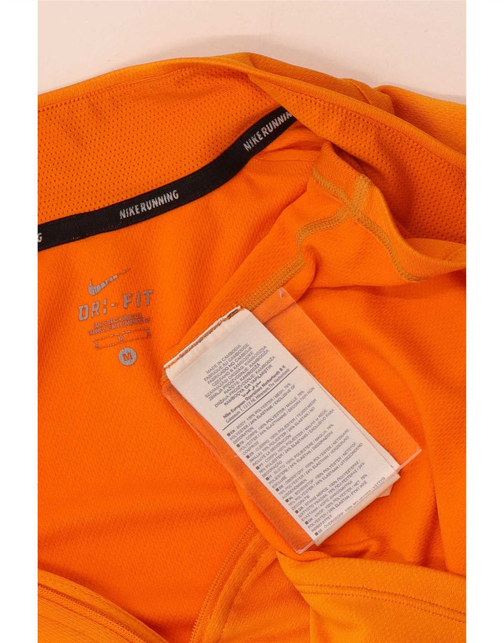 Męski dres Nike Dri Fit z zamkiem błyskawicznym na szyi i średnim pomarańczowym blokiem kolorów