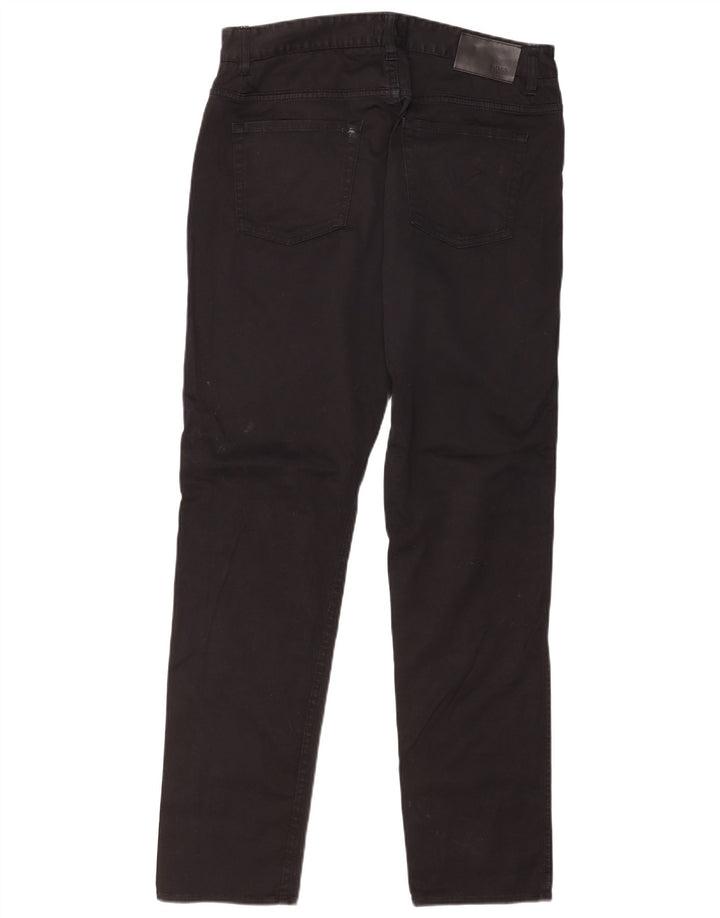 Męskie jeansy slim Hugo Boss W34 L34 Czarne bawełniane