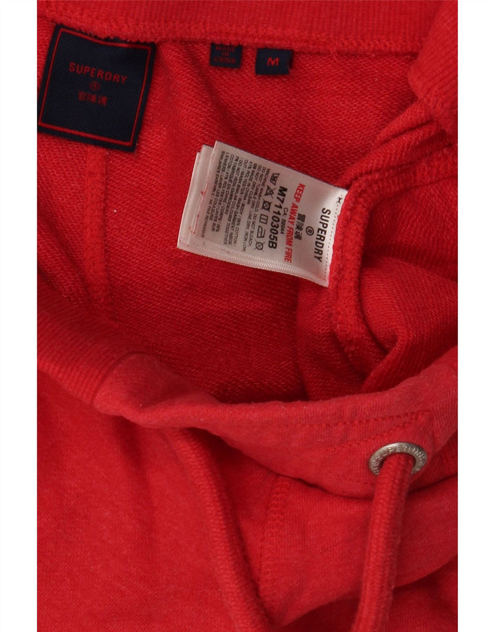 Męskie spodenki sportowe Superdry, średnioczerwone, bawełniane