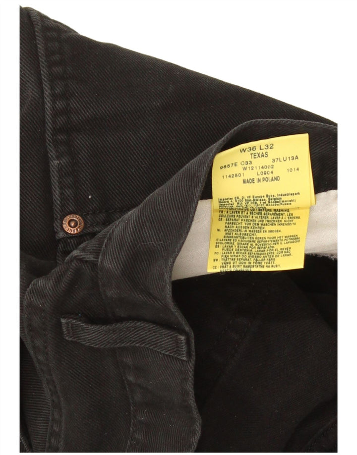 Męskie jeansy Wrangler Texas Straight W36 L32, czarne, bawełniane