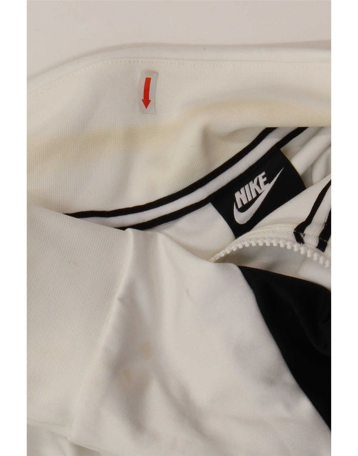 Męska kurtka dresowa Nike z grafiką, poliester w kolorze średniej bieli