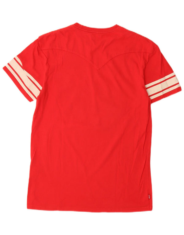 Męski T-shirt z grafiką LEVI'S San Francisco, bawełniany, średni, czerwony