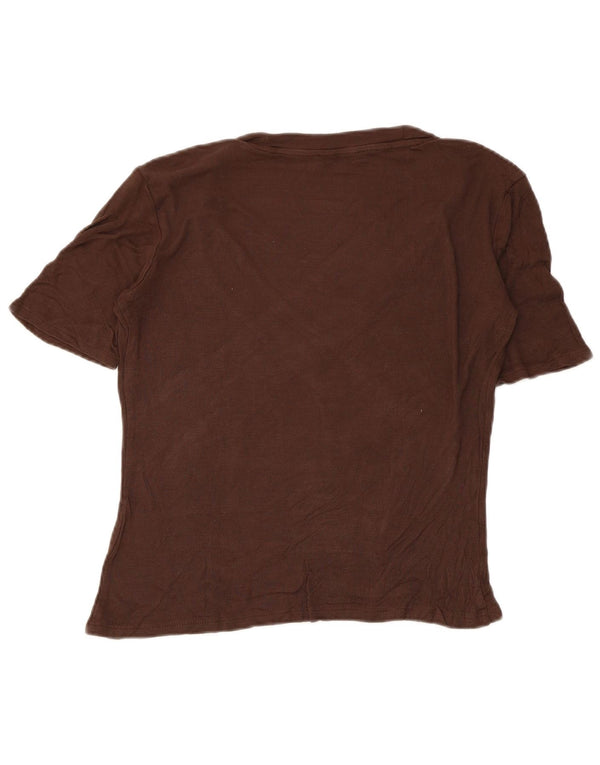 T-shirt damski Zara Top UK 12 Średni brąz