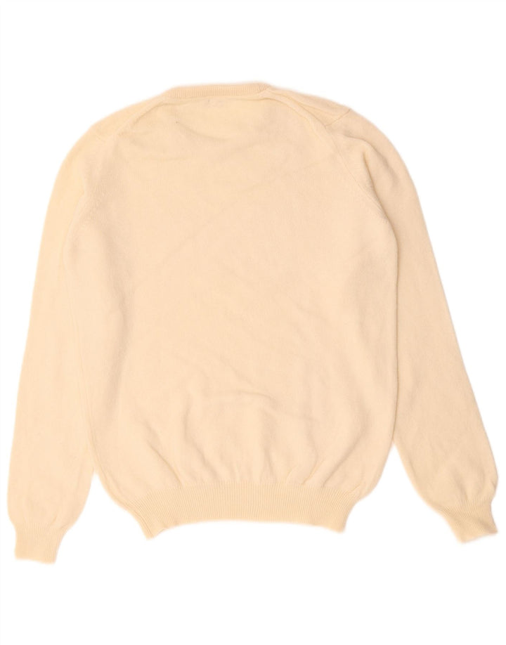 Sweter damski VINTAGE z okrągłym dekoltem UK 14 średni beż