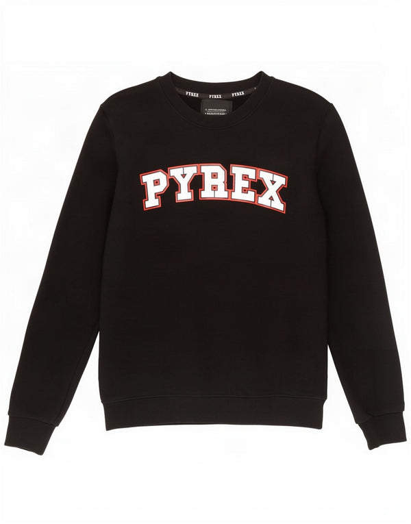 Pyrex Damska bluza graficzna Jumper UK 10 Small Black Cotton
