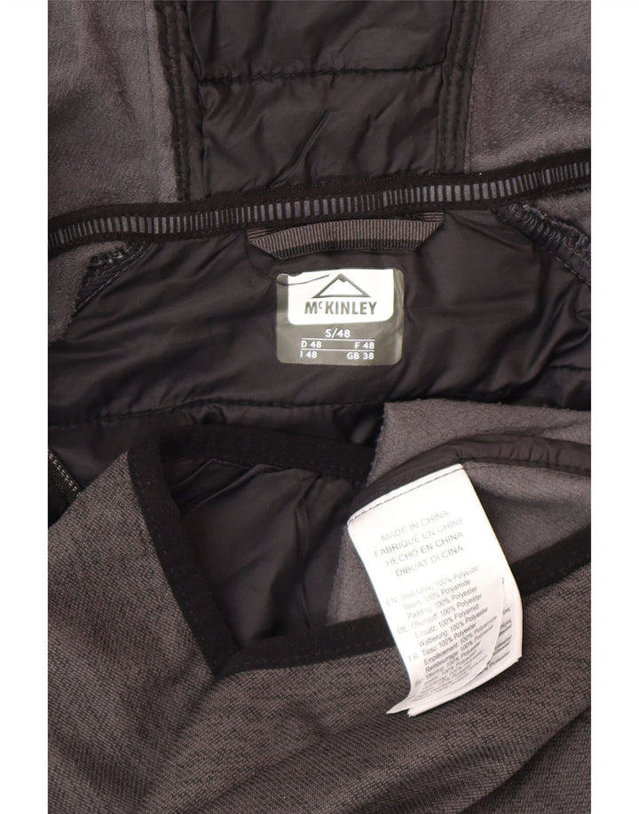 Męska kurtka dresowa z kapturem i kapturem McKinley UK 38, mała, szara, z blokami kolorów