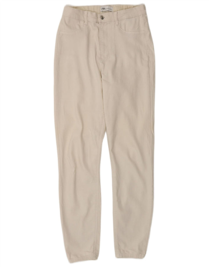 Dżinsy damskie Zara EU 38 Small W28 L29 Złamana biała bawełna