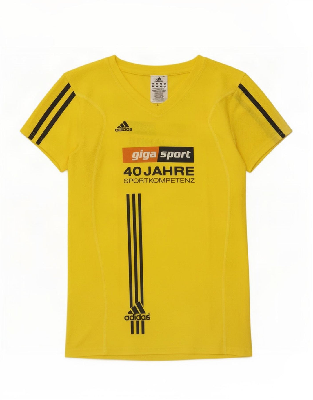Damska koszulka Adidas Climalite Graphic Top UK 10 Mały żółty poliester