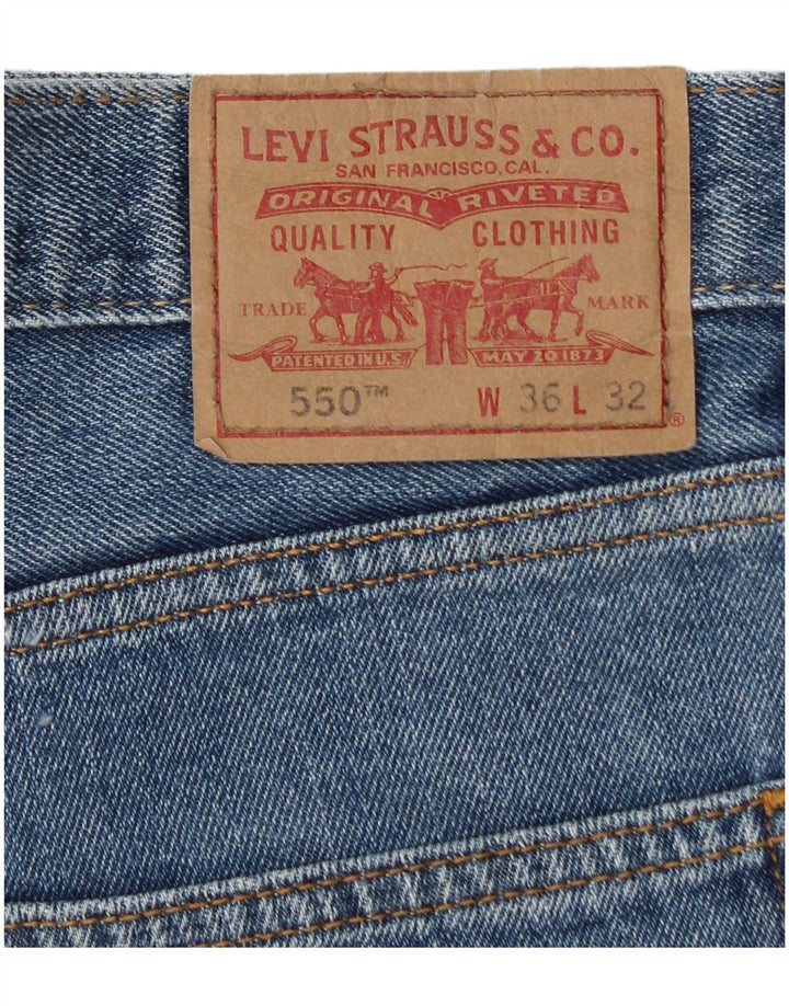 Męskie jeansy LEVI'S 550 o swobodnym kroju W36 L32 Niebieska bawełna