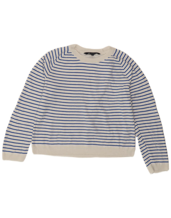 Crew Clothing Damski sweter z okrągłym dekoltem UK 10 w małe białe paski