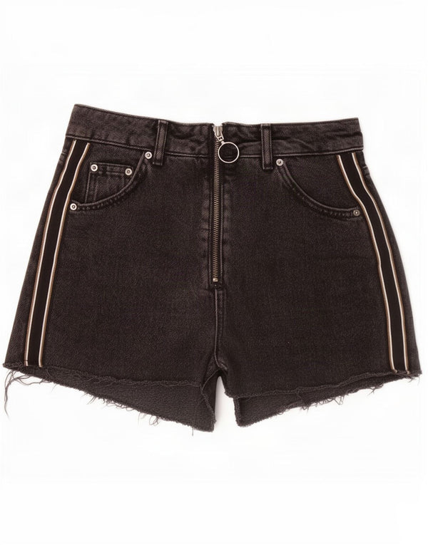 Damskie spodenki dżinsowe Topshop Mom UK 8 Small W26 Czarne bawełniane