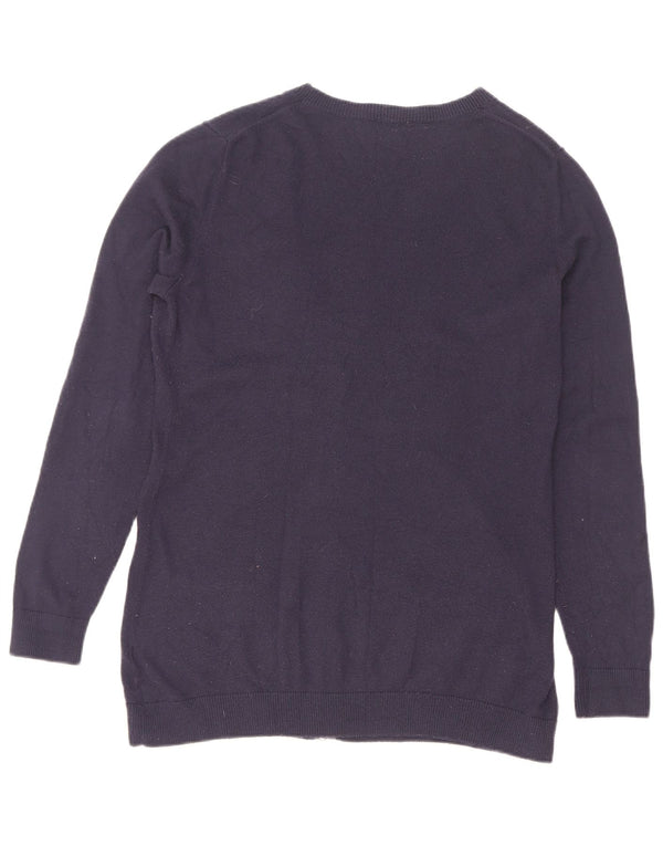Gap Womens Cardigan Sweater UK 12 Medium Navy Blue Nylon