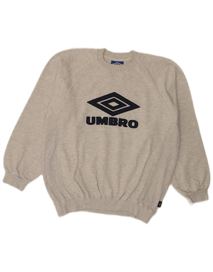Męska bluza z grafiką UMBRO, duża, szara, nakrapiana bawełna
