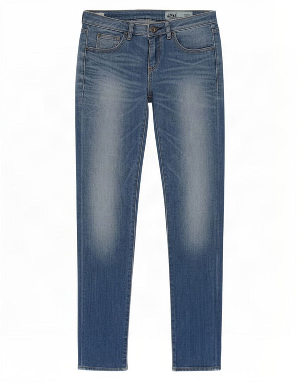 Rifle Womens Skinny Jeans W26 L30 Blue Cotton