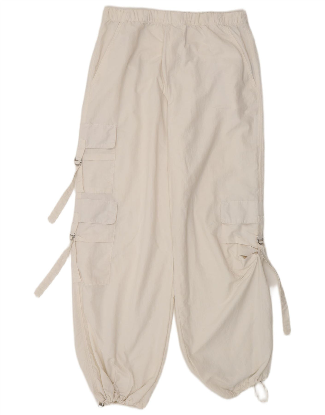 Damskie spodnie joggery Zara, małe, W28 L30, biały poliamid
