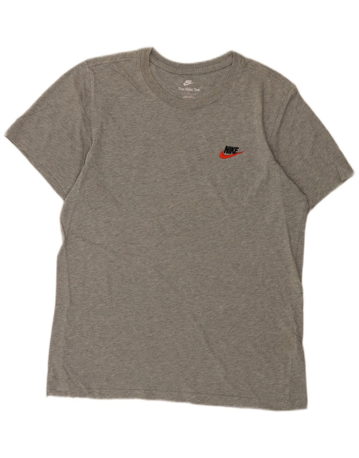 T-shirt męski Nike, mały, szary, bawełniany