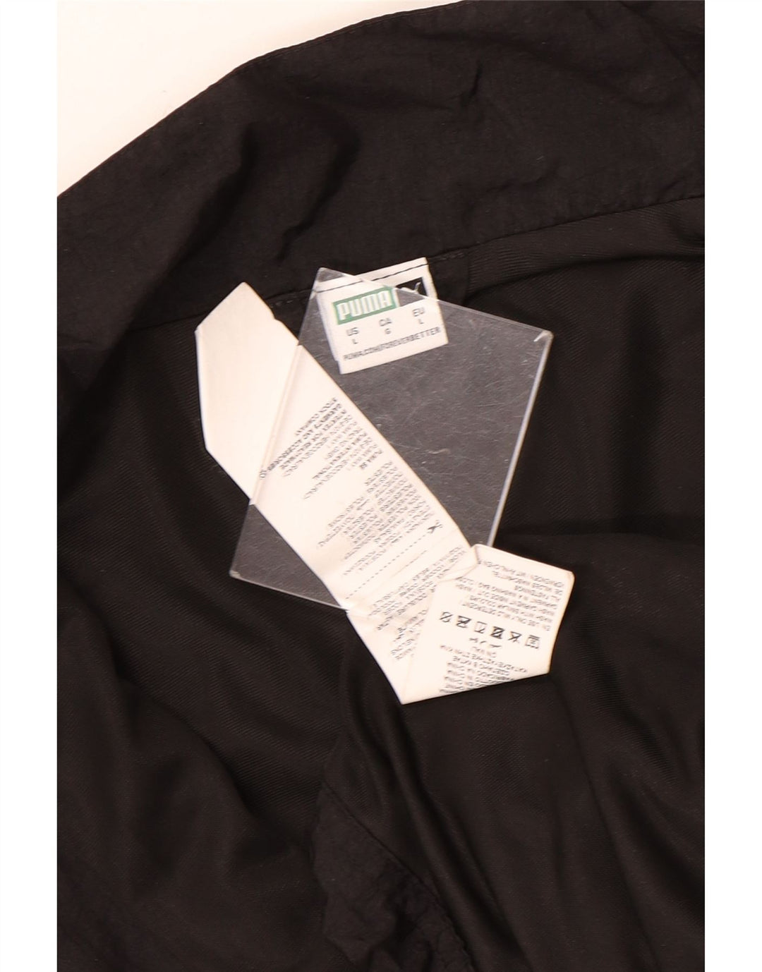 Damska kurtka dresowa PUMA Crop Graphic Oversize UK 16, duża czarna