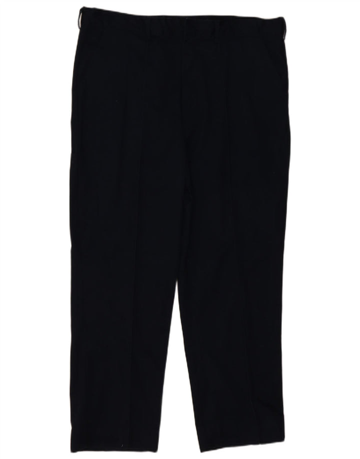 Męskie proste spodnie garniturowe Dickies W40 L28 Granatowy poliester klasyczny