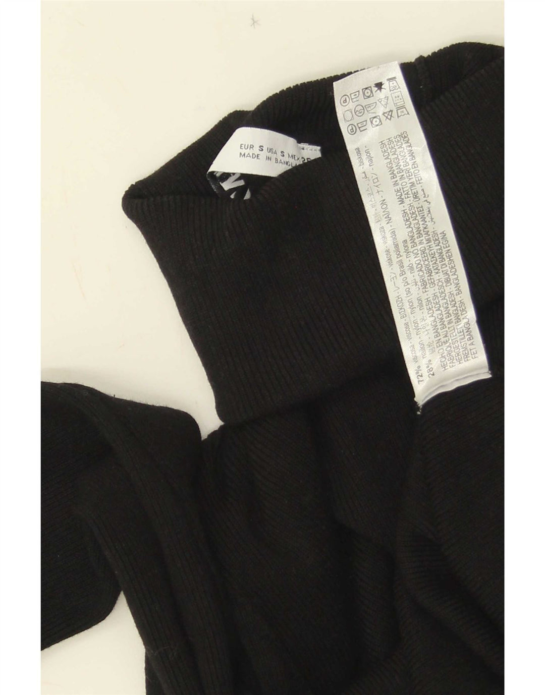 Damski sweter z golfem Zara UK 10 Small, czarna wiskoza