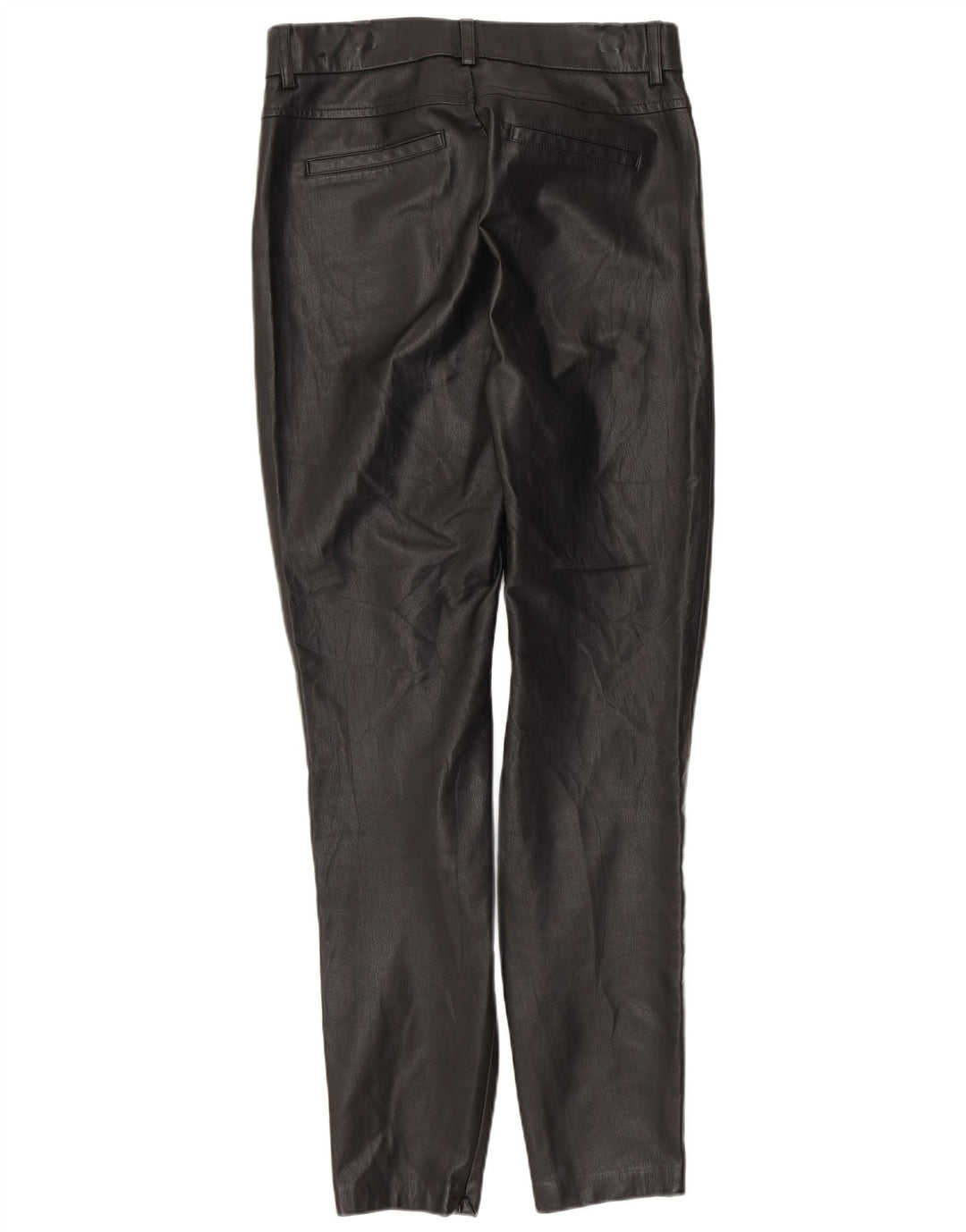 Spodnie damskie Zara Slim ze sztucznej skóry, małe W26 L27 czarne