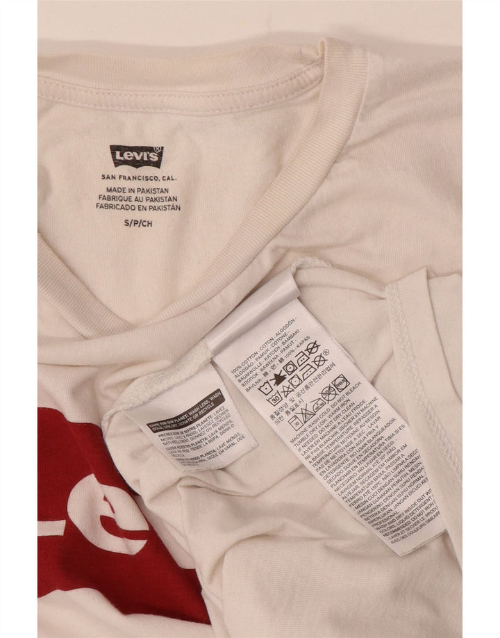 Męski T-shirt z grafiką Levi's, mały, biały, bawełniany