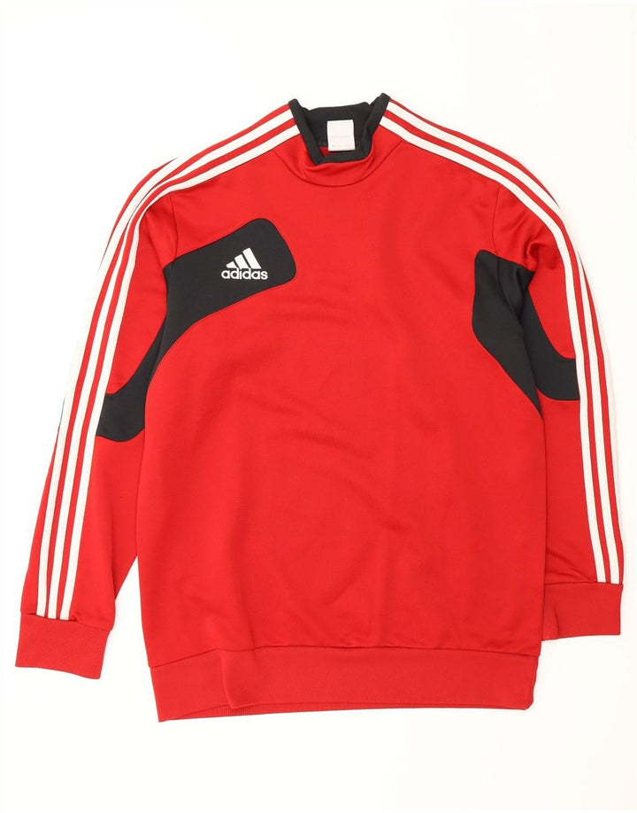 Bluza męska Adidas Jumper UK 42/44 Duży czerwony poliester z blokami kolorów