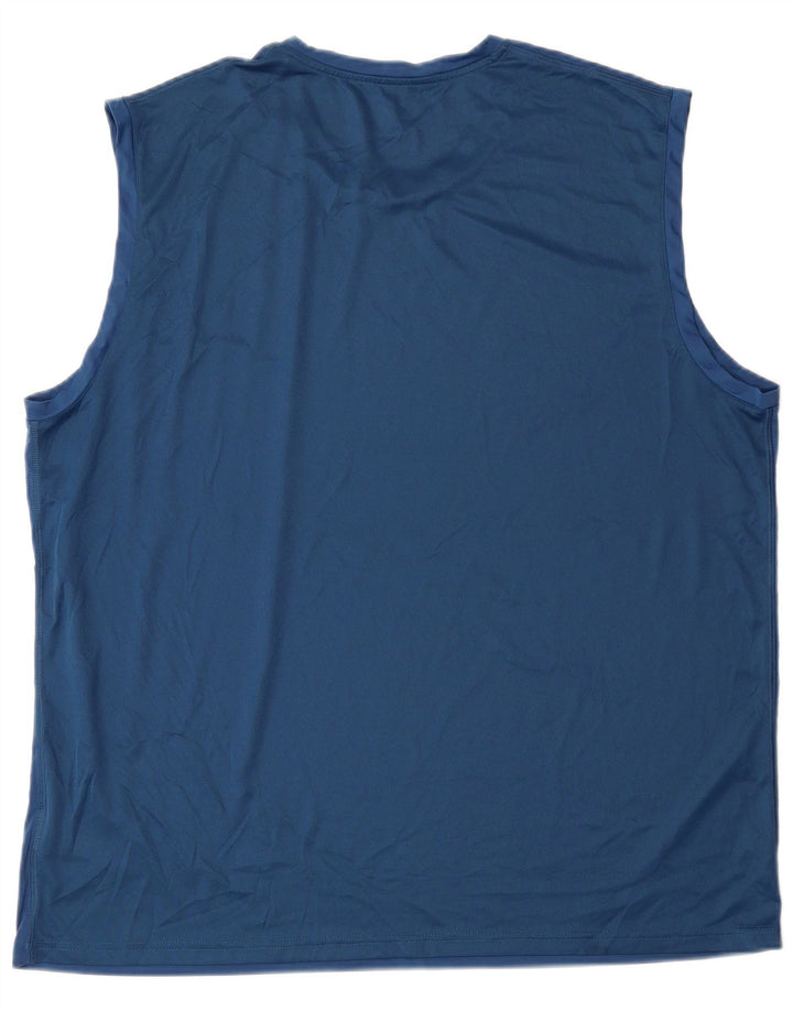 REEBOK Mens Vest Top 2XL Blue Polyamide