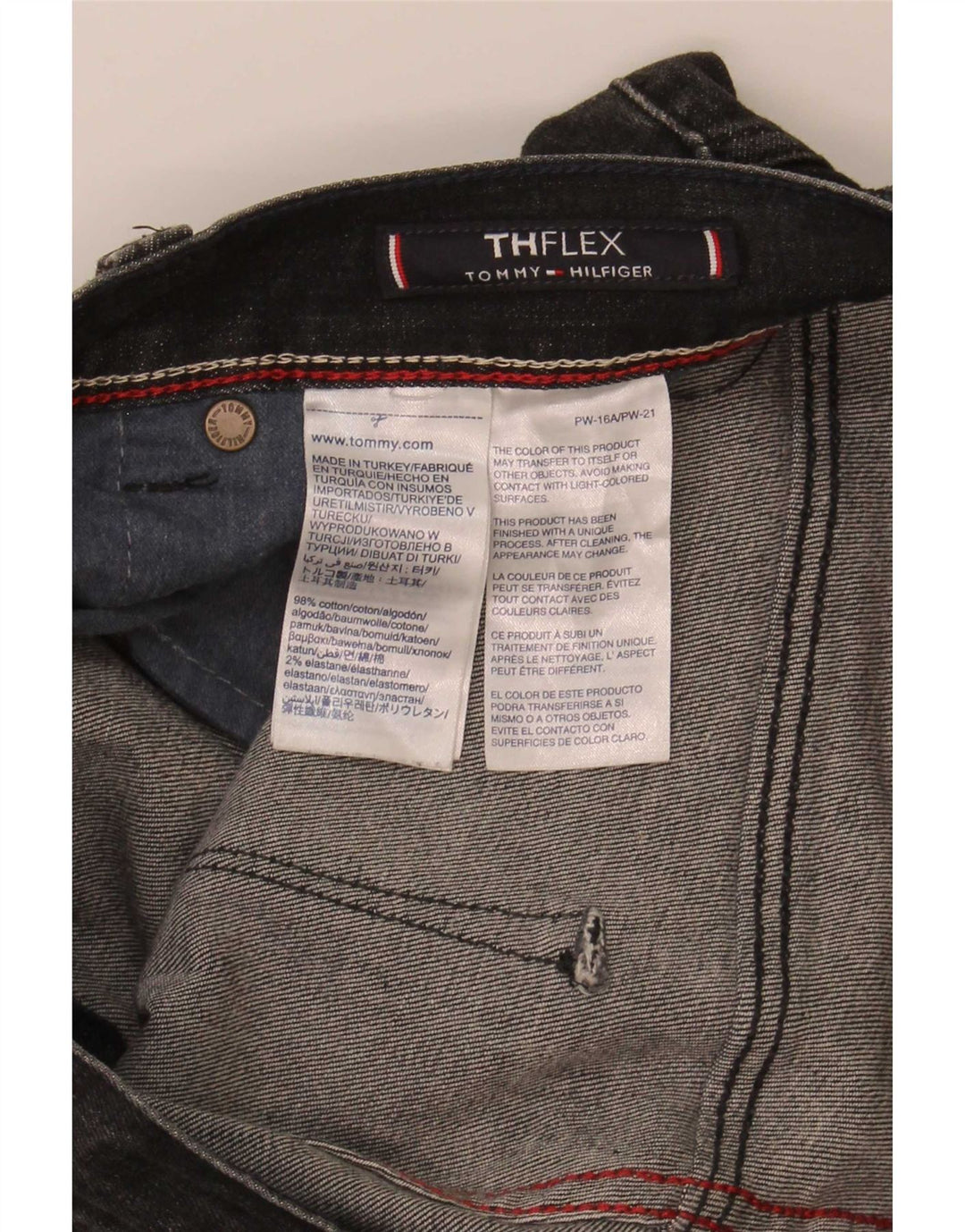 Męskie jeansy slim fit Tommy Hilfiger W30 L32 Czarne bawełniane