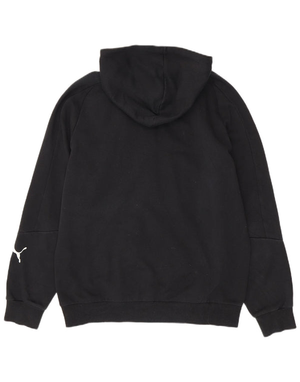 Męski sweter z kapturem Puma z grafiką, duży, czarny, bawełniany