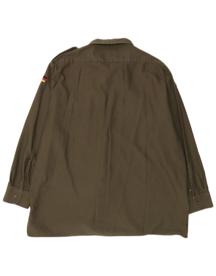 Męska koszula wojskowa w stylu vintage 2XL, bawełna khaki