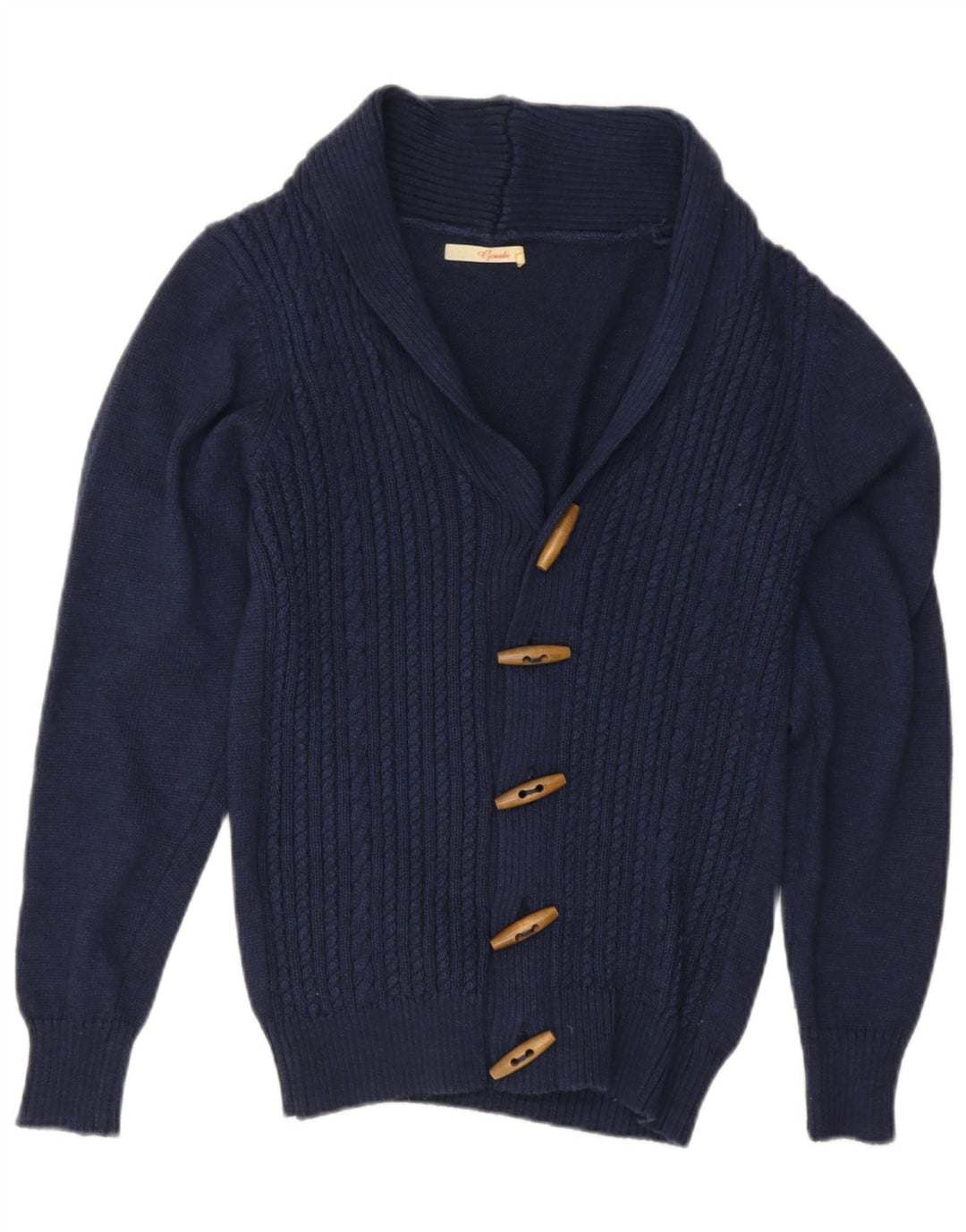 Sweter damski Gaudi rozpinany UK 16, duży, granatowy, wełniany