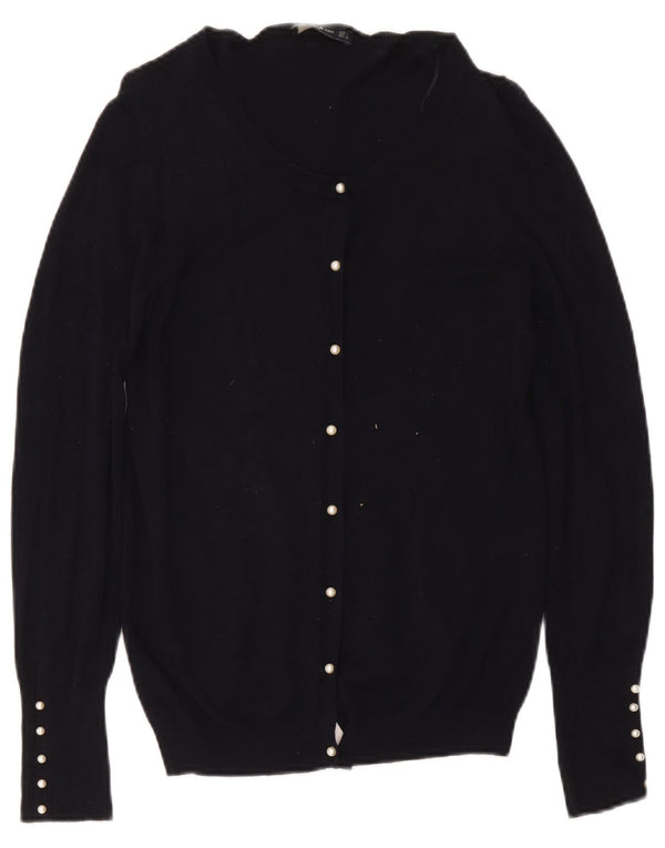 Sweter damski Zara Cardigan UK 14 Large, granatowy, wiskoza