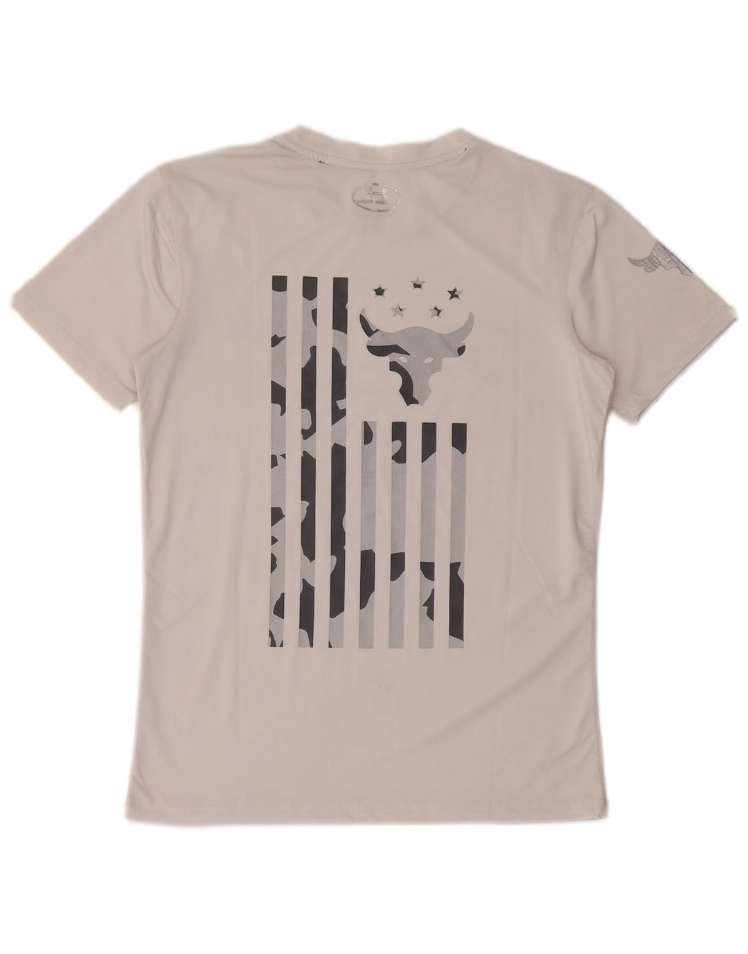 Męska koszulka z grafiką Under Armour Heat Gear, średnia, biała, poliestrowa
